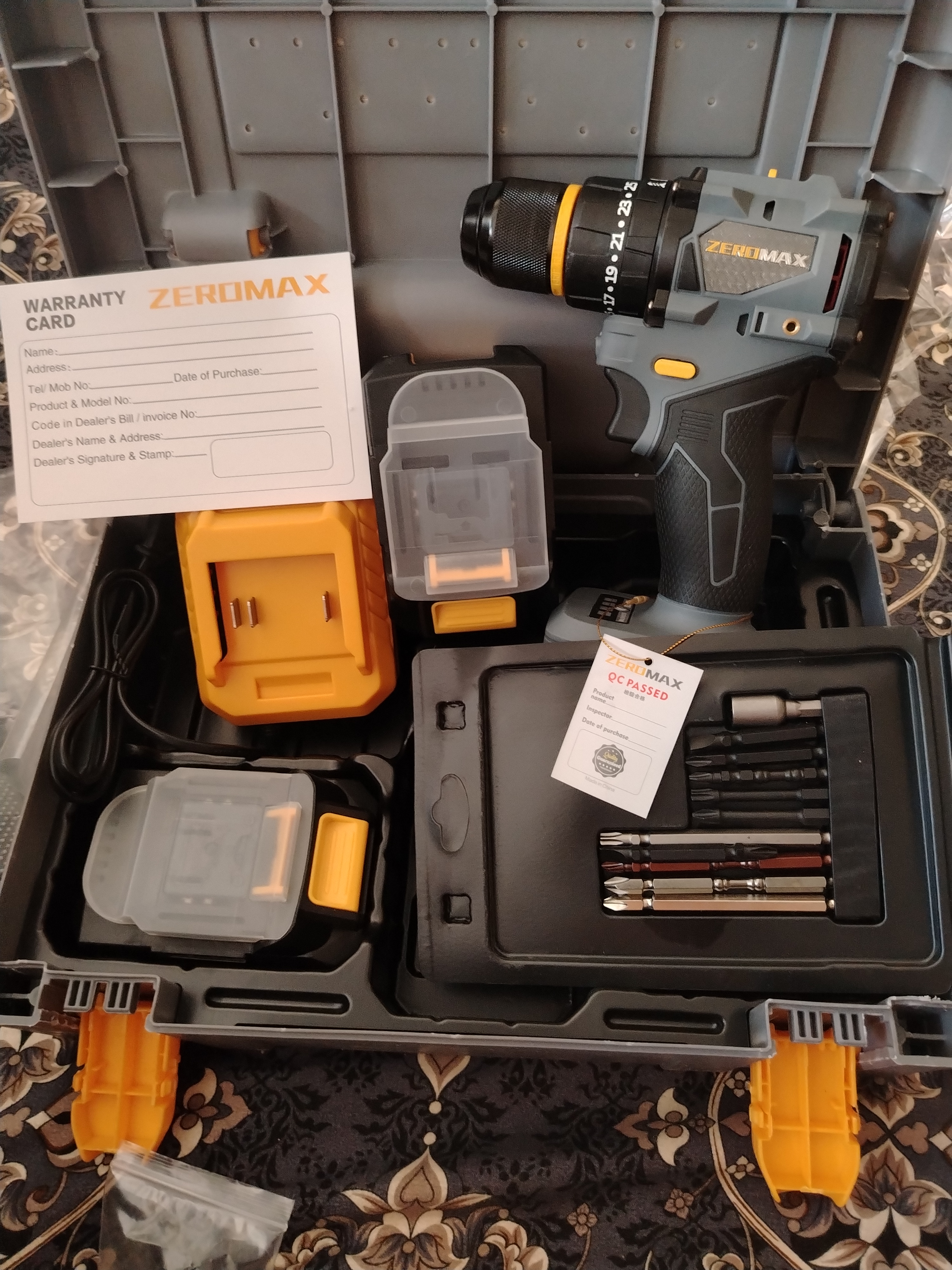 Zeromax shurup buragichi, 21 V, yuqori aylanish tezligi, ishonchli model