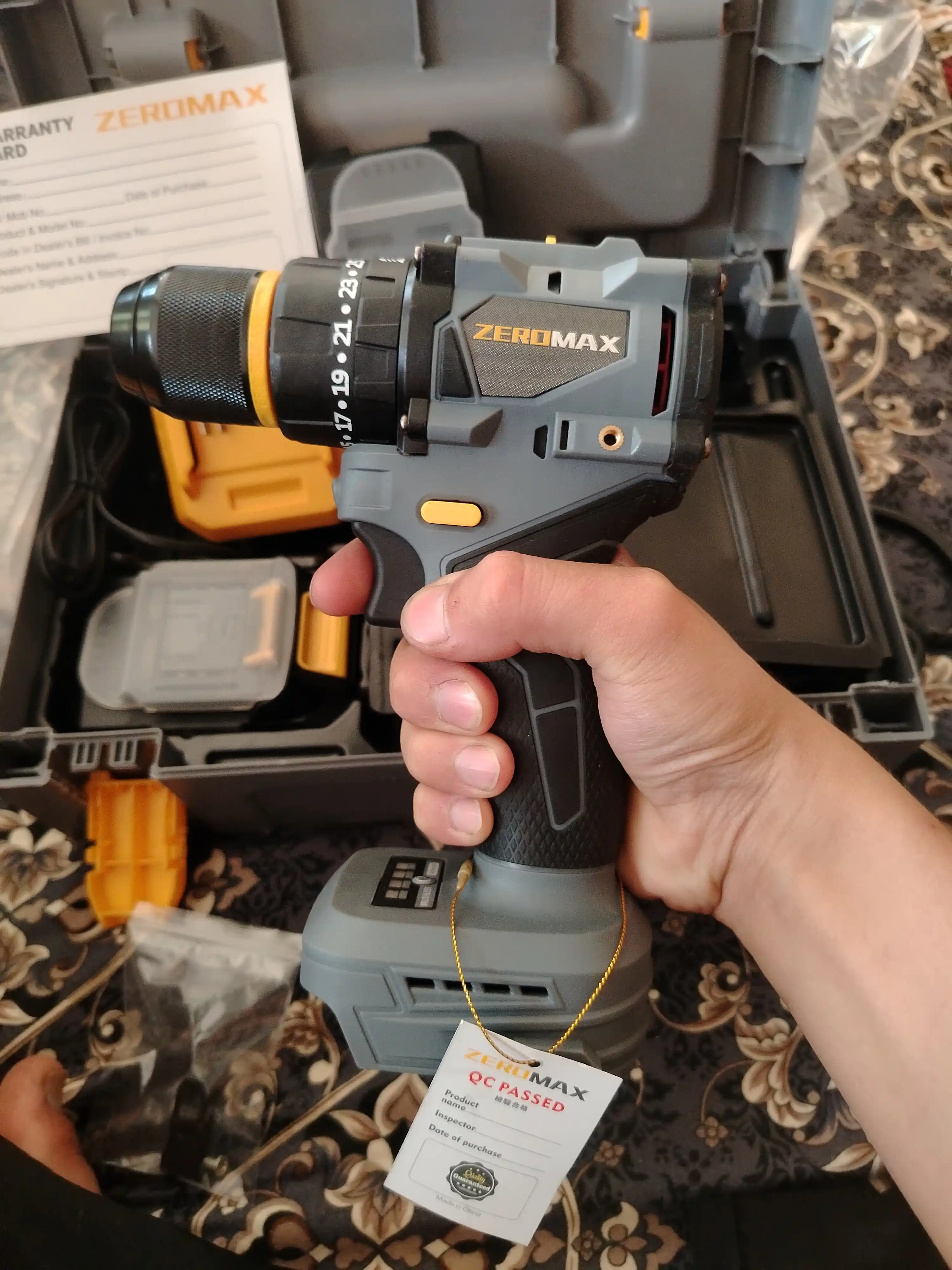 Zeromax shurup buragichi, 21 V, yuqori aylanish tezligi, ishonchli model