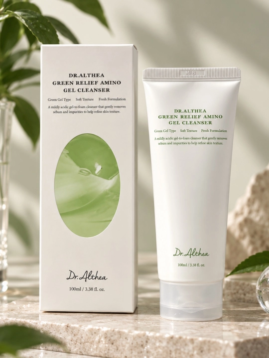 Dr. Althea Green Relief Amino Gel Cleanser — aminokislotalı yuz yuvish geli, 100 ml - 