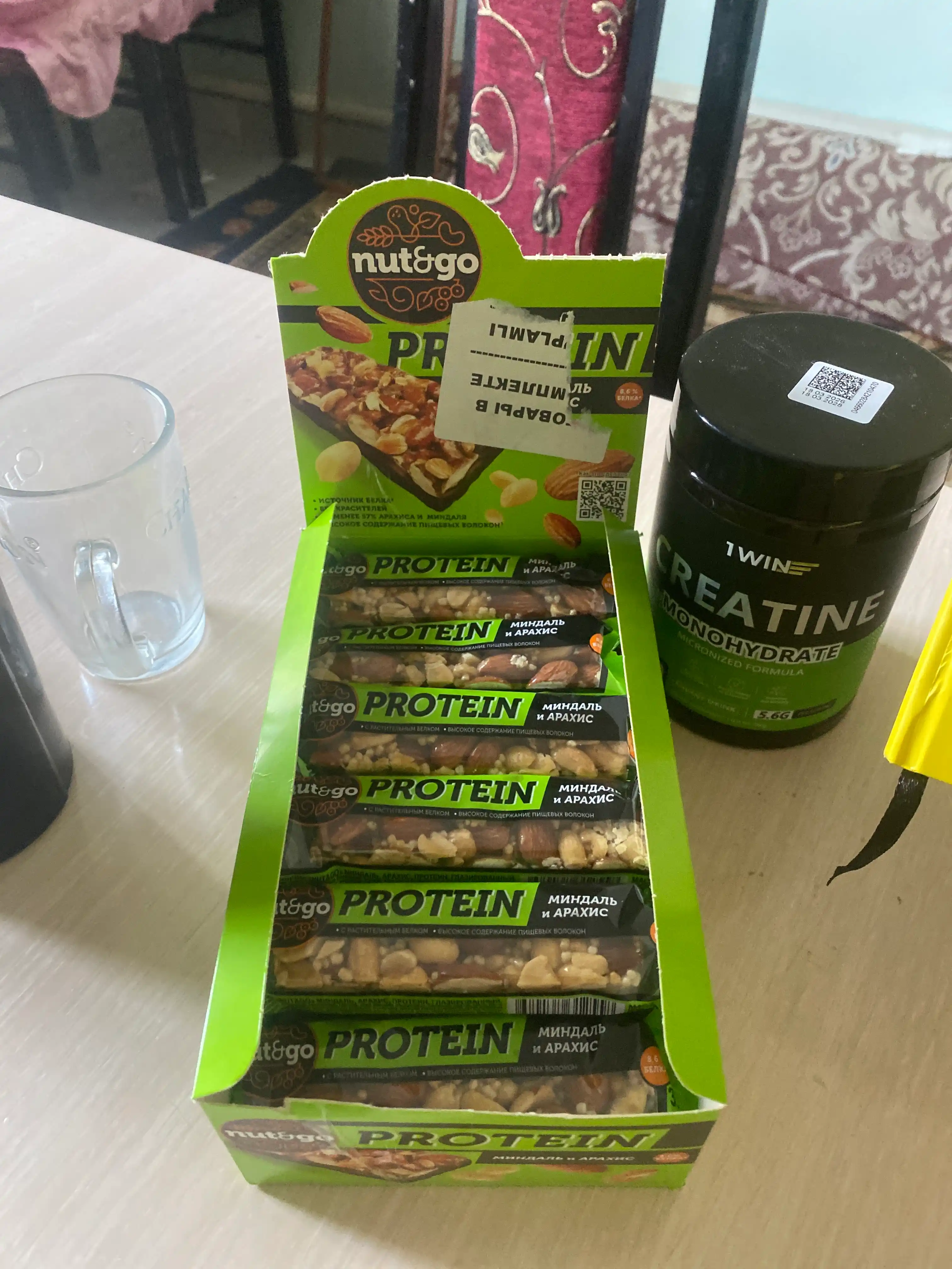 Protein Nut&Go протеиновый батончик, миндаль, арахис и арахисовая паста, 18 шт