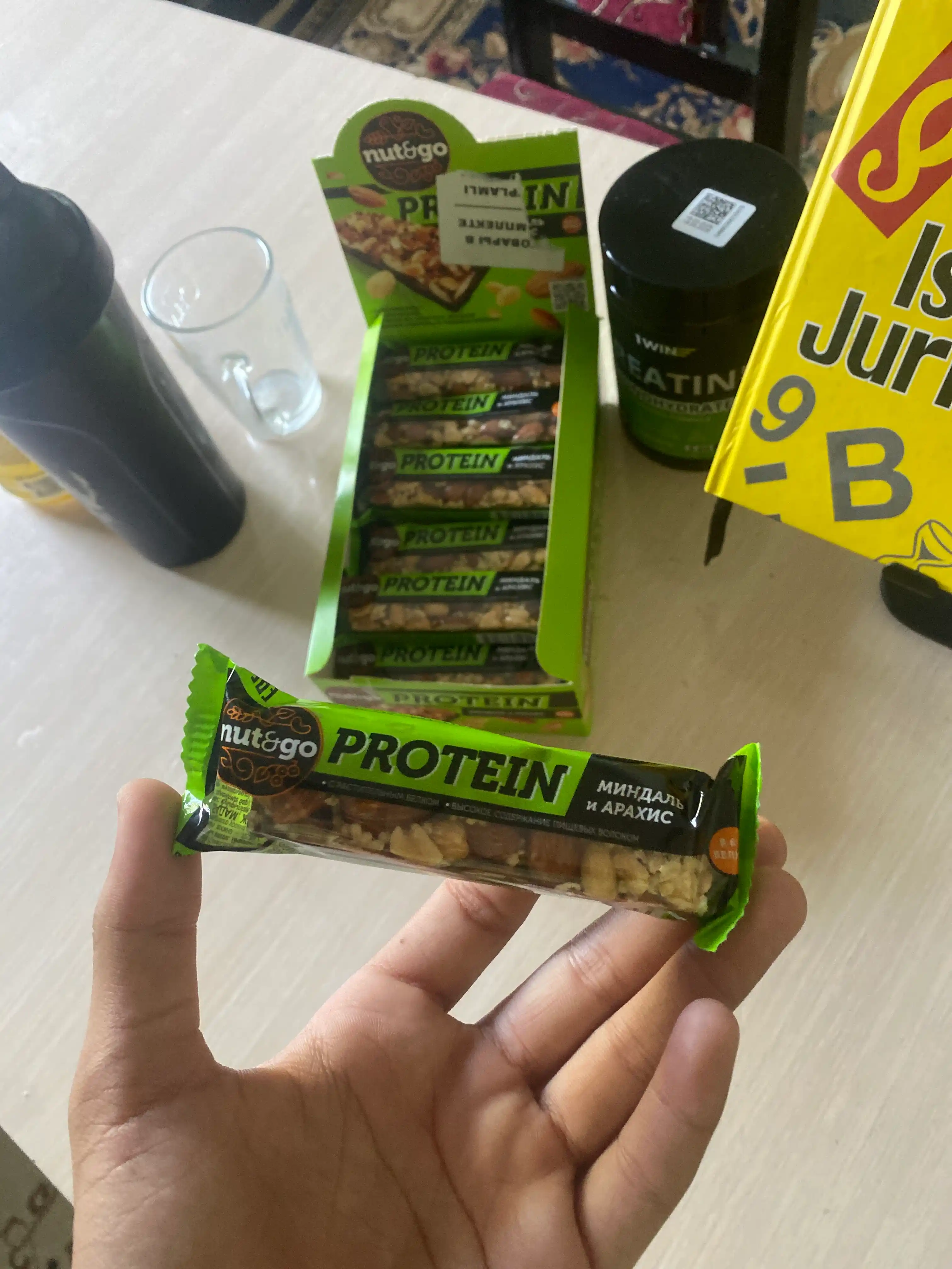 Protein Nut&Go протеиновый батончик, миндаль, арахис и арахисовая паста, 18 шт