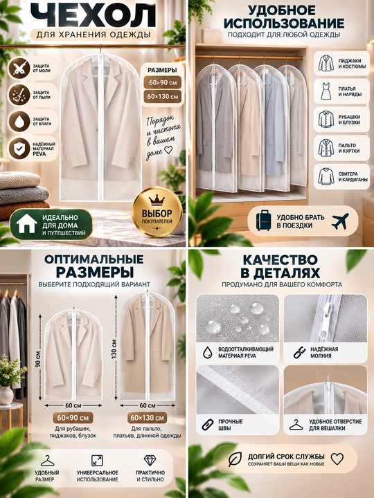 Чехол для одежды PEVA