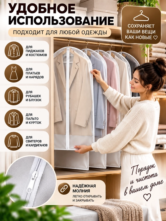 Чехол для одежды PEVA