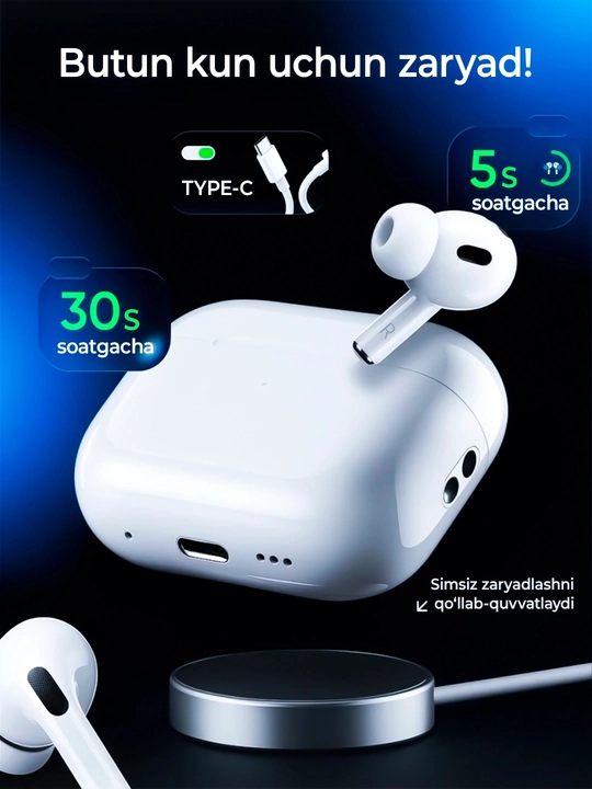 Pods Pro 2, Bluetooth-наушники, ANC беспроводные наушники, для Android и iPhon