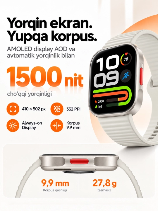Aqlli soat Xiaomi Smart Watch Redmi Watch 6 Lite, AMOLED displey 1.96," Global