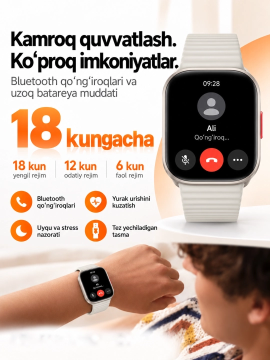 Aqlli soat Xiaomi Smart Watch Redmi Watch 6 Lite, AMOLED displey 1.96," Global