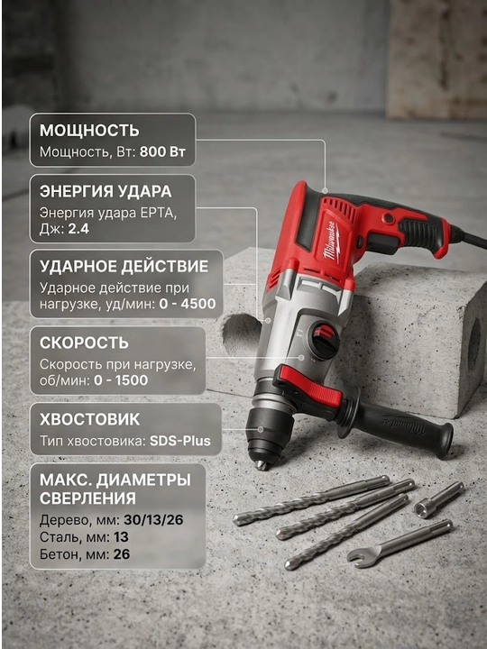 Перфоратор Milwaukee PFH 26 T - 