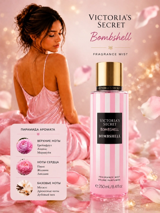 Victoria's Secret — премиальный парфюмированный спрей для тела для женщин, 250 мл - 