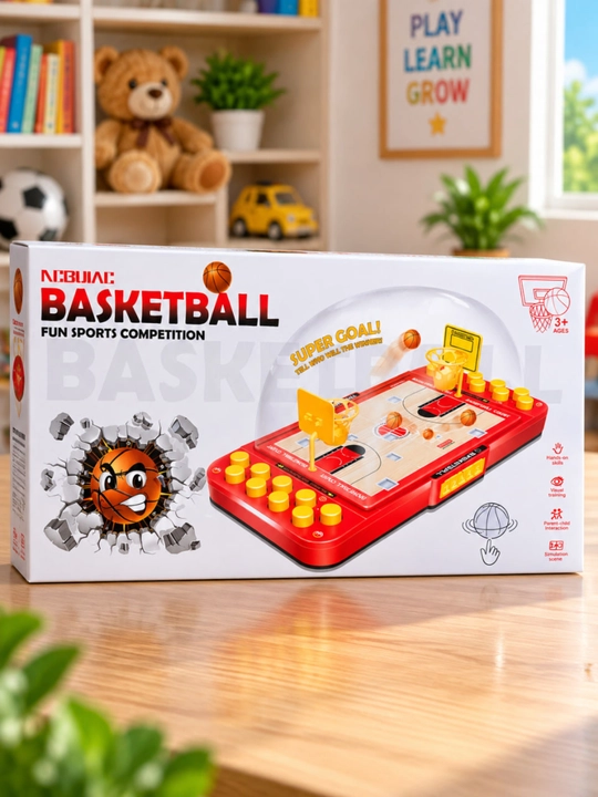 Stol basketboli bolalar uchun ikki kishilik sport o‘yini, 40 × 20 × 10 sm