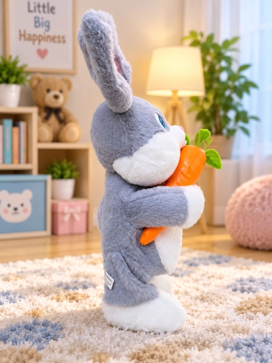 Интерактивная игрушка зайчик, танцует и повторяет речь, 40 см