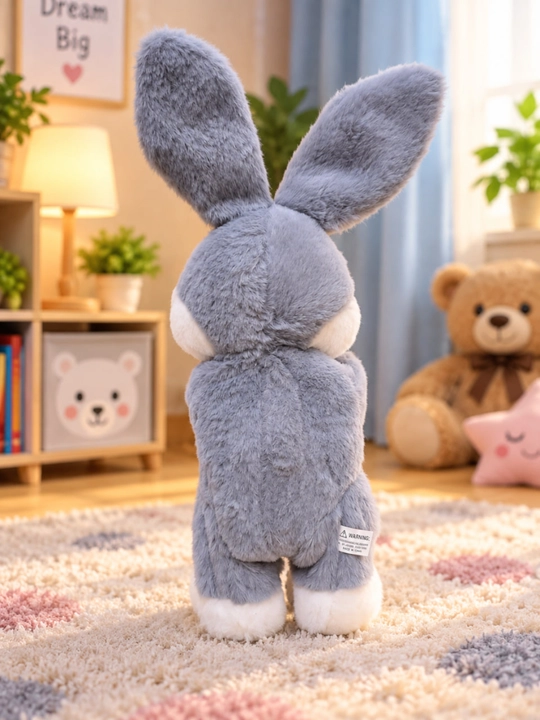 Интерактивная игрушка зайчик, танцует и повторяет речь, 40 см