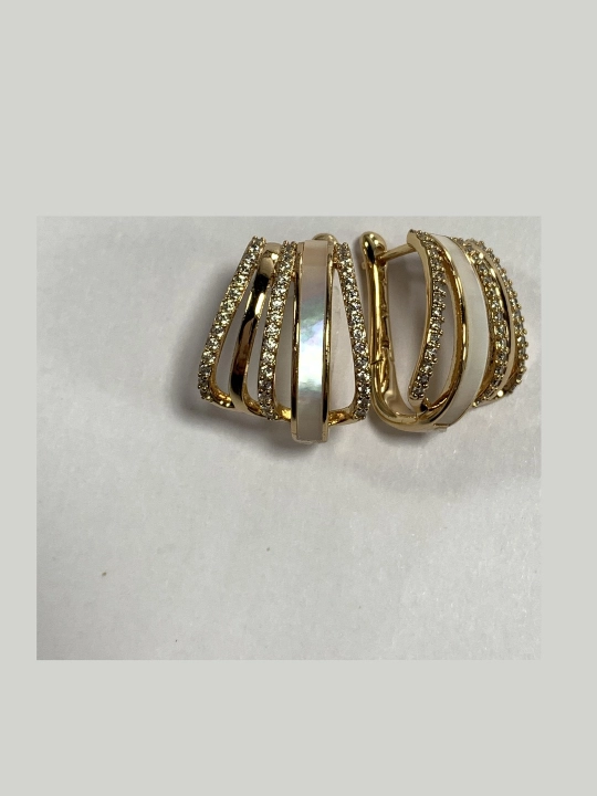 Серьги из ювелирной меди с розовой позолотой 18 карат - 