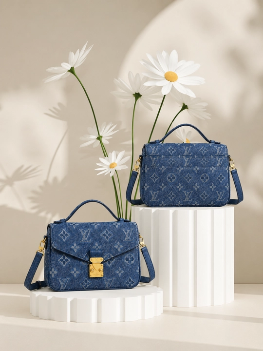 Louis Vuitton Pochette Métis ayollar sumkasi, denim