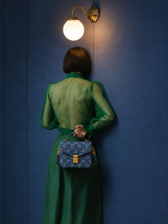 Louis Vuitton Pochette Métis ayollar sumkasi, denim