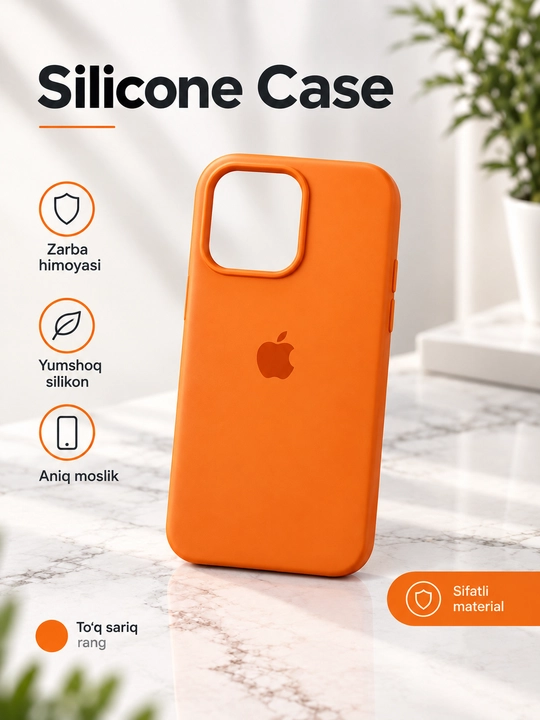 Силиконовый чехол Silicone Case для iPhone, противоударный, в ассортименте - 