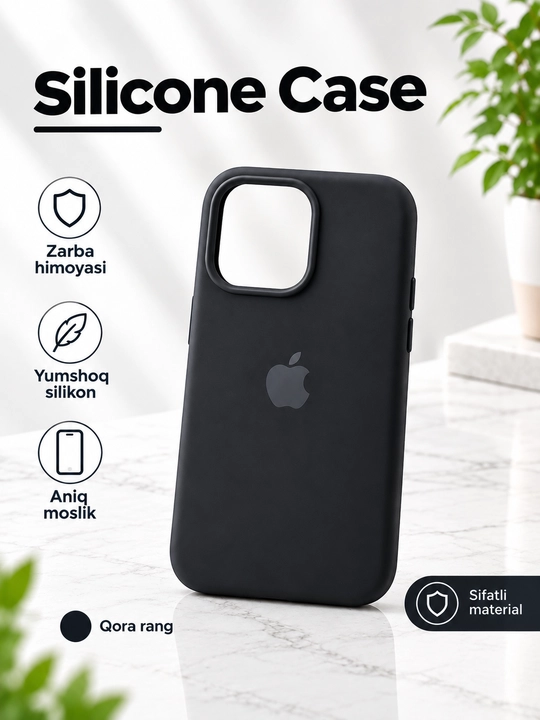 Силиконовый чехол Silicone Case для iPhone, противоударный, в ассортименте - 