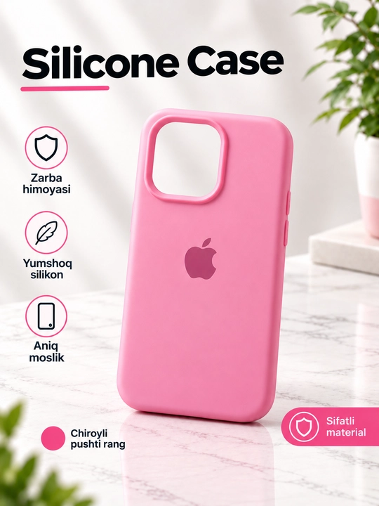 Силиконовый чехол Silicone Case для iPhone, противоударный, в ассортименте - 
