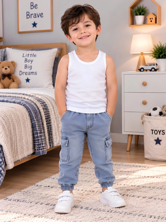 O‘g‘il bolalar uchun oq paxtali mayka — 2,3,4,5,6, 7, 8, 9, 10 yosh - 