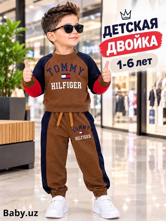 1-6 yoshli o‘g‘il bola uchun bolalar kostyumi — zamonaviy ikki kishilik kostyum - 