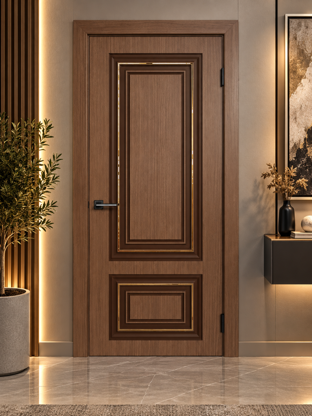 Ichki eshik M-308, nemis qoplamali, jigarrang, 40–80 sm - 