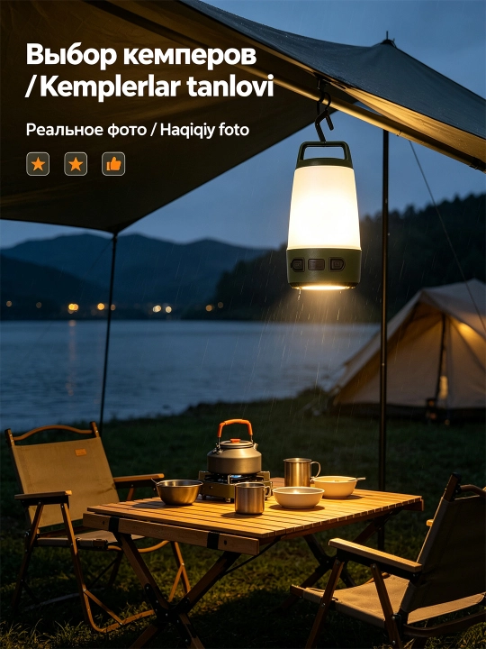LED 36W kemping fonari sayohat va tabiat uchun chiroq