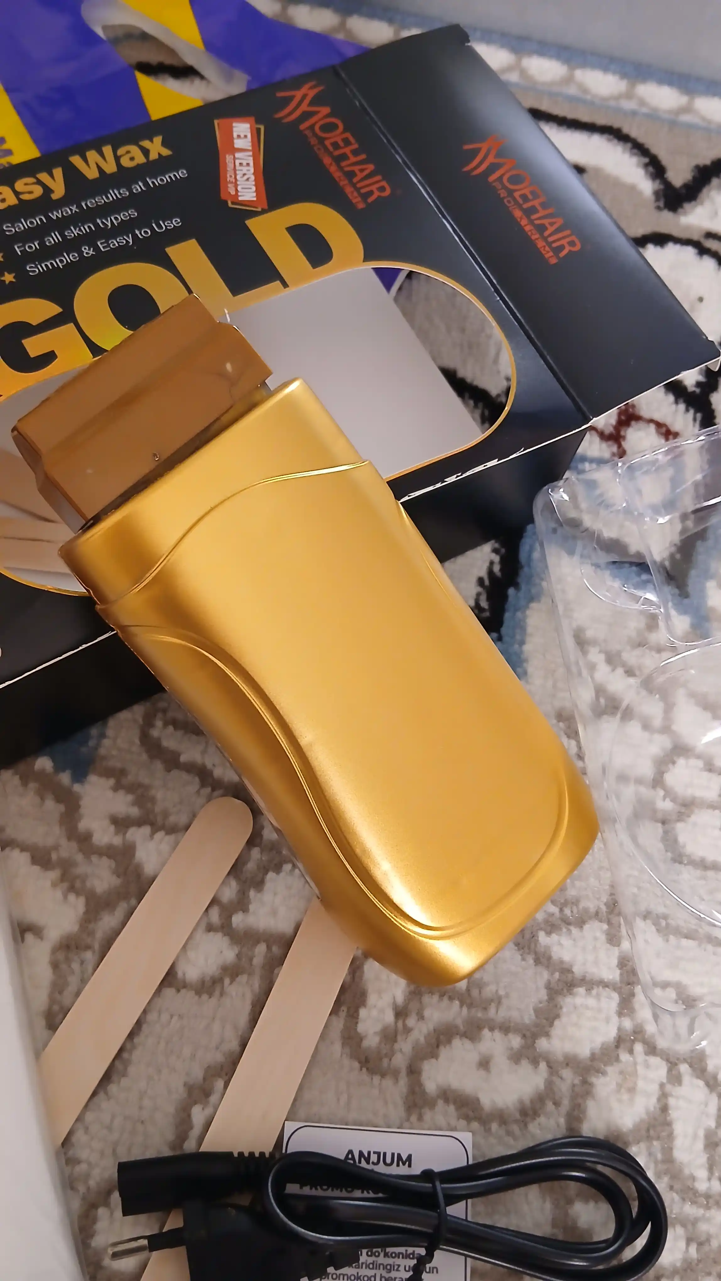 Профессиональное средство для депиляции Total Easy Wax GOLD с картриджами, 4 в 1
