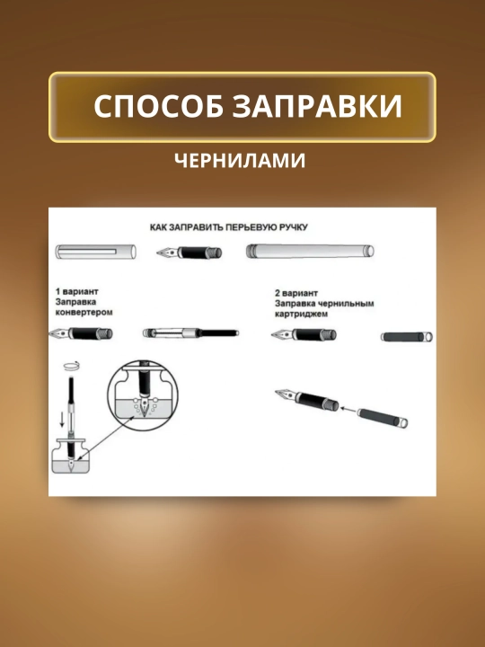 Перьевая ручка для каллиграфии — набор с дополнительными картриджами и подарочным футляром