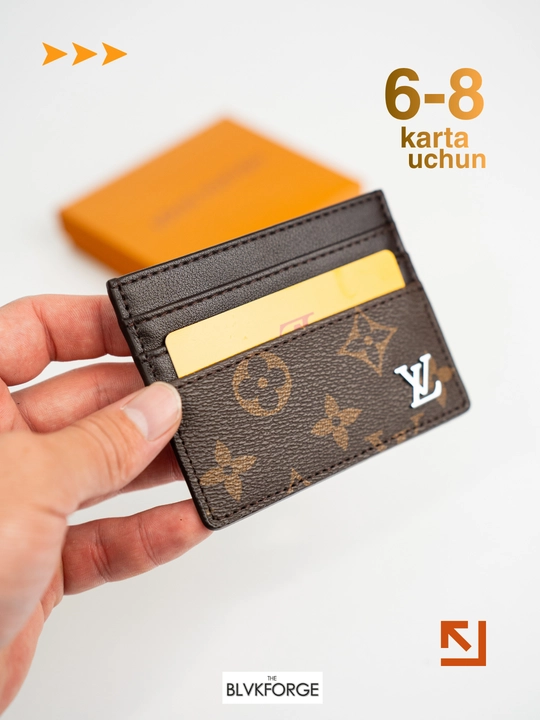 Картхолдер из эко-кожи — компактный, для карт и визиток, унисекс, в подарочной коробке