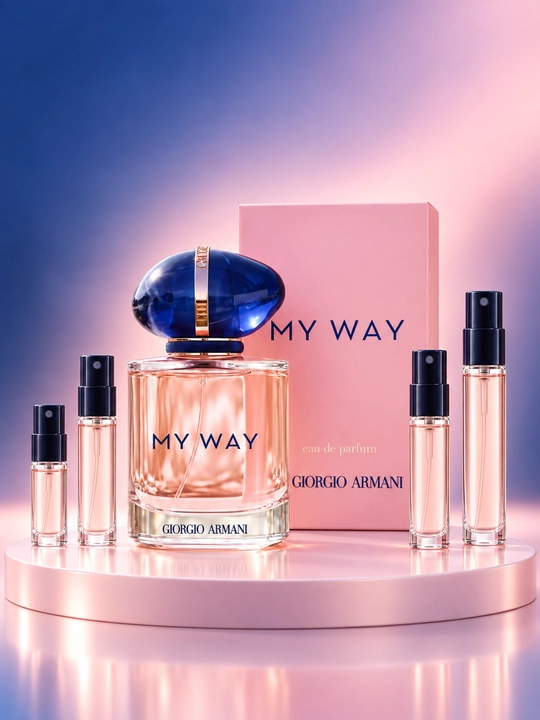 Giorgio Armani My Way ayollar atiri, gulli Eau de Parfum, apelsin guli va vanilli parfyumi