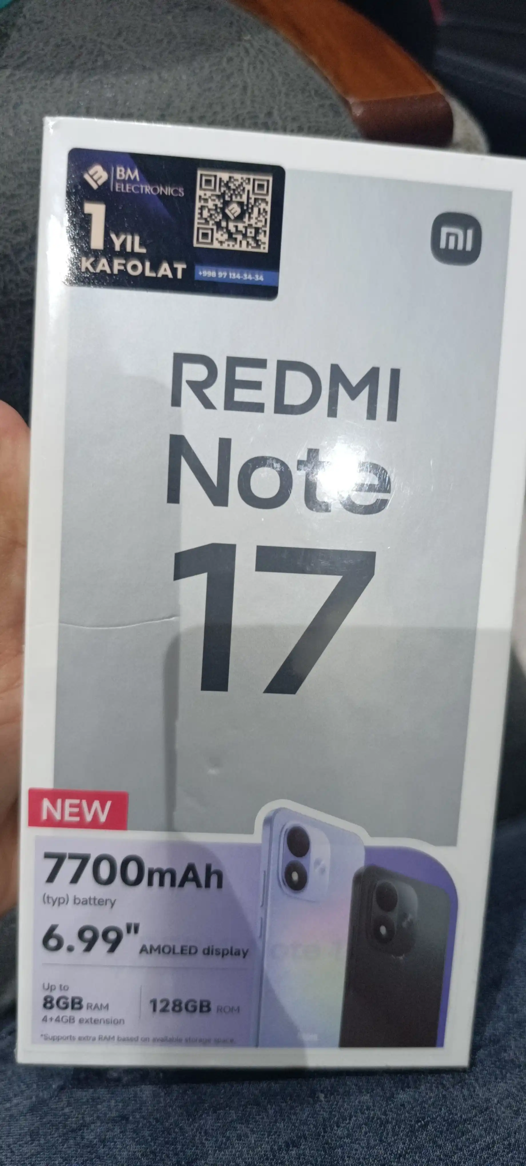 Xiaomi Redmi Note 17 4G smartfoni, 8/256 GB, 7700 mAh, 45 Vt, 6.99″ 120 Gts