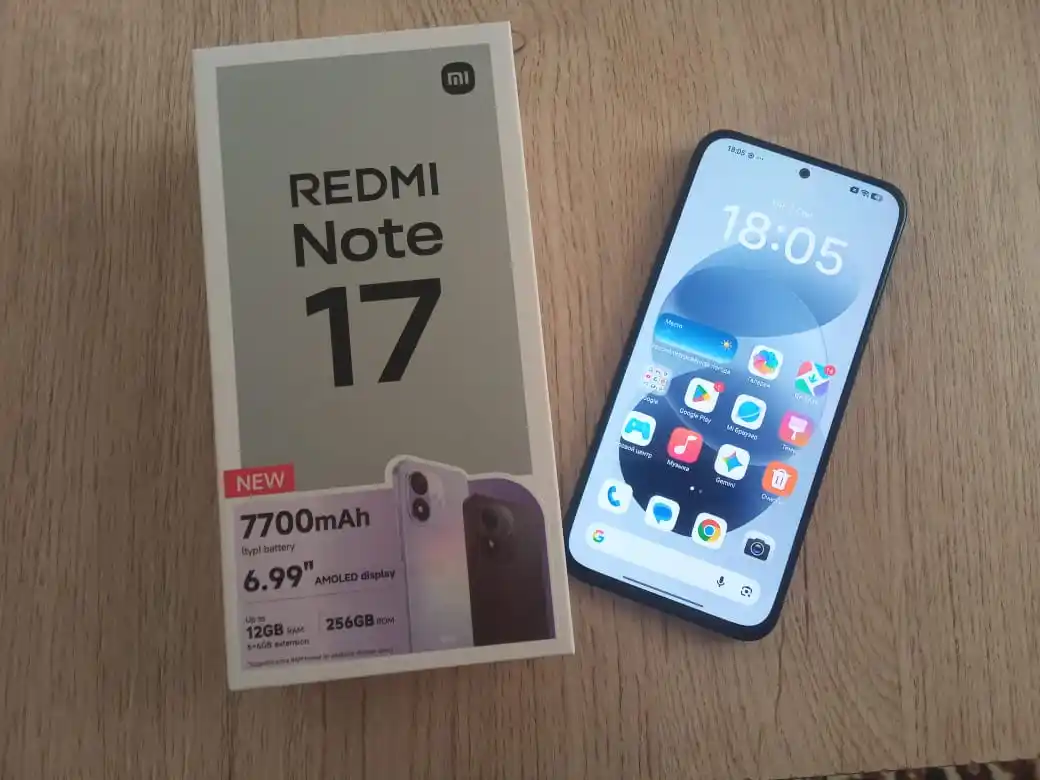 Xiaomi Redmi Note 17 4G smartfoni, 8/256 GB, 7700 mAh, 45 Vt, 6.99″ 120 Gts