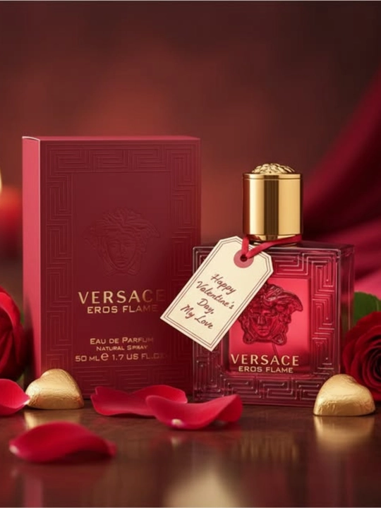 Versace Eros Flame erkaklar parfyumlangan suvi, sitrusli ziravorli yog‘och ifori