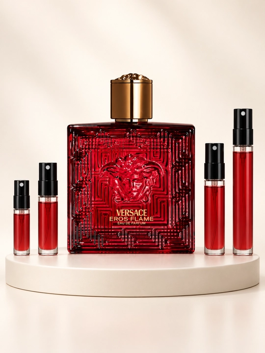 Versace Eros Flame erkaklar parfyumlangan suvi, sitrusli ziravorli yog‘och ifori - 