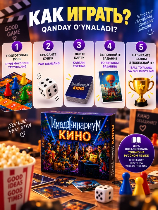 Настольная игра «Имаджинариум Кино» — игра на ассоциации для компании 12+