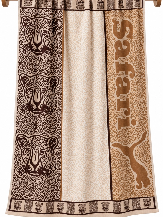 Katta sochiq 100x150 sm yumshoq hammom plyaj uchun leopard dizayn