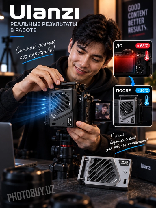 Ulanzi  CA25 — Кулер для камеры (Cooling Fan) с OLED-дисплеем
