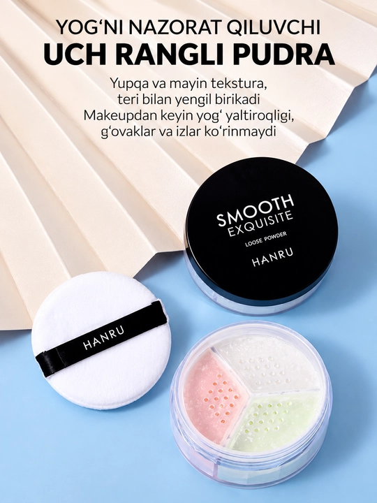 Makiyaj to‘plami 4 tasi 1 da, tonal krem, pudra, makiyaj bazasi, gubka, Make Up Set