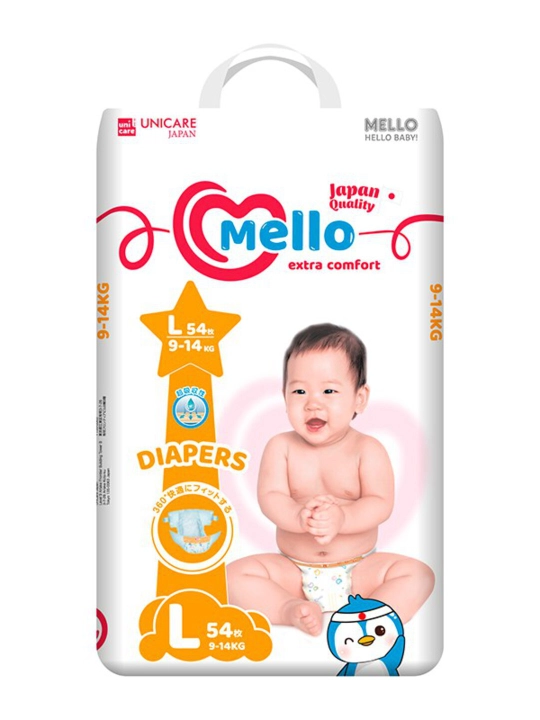Yangi tug'ilgan chaqaloqlar uchun tagliklar Mello, L 9-14 kg, 54 dona - 