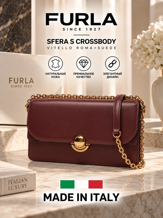 Sumka FURLA SFERA S CROSSBODY VITELLO ROMA+SUEDE - 