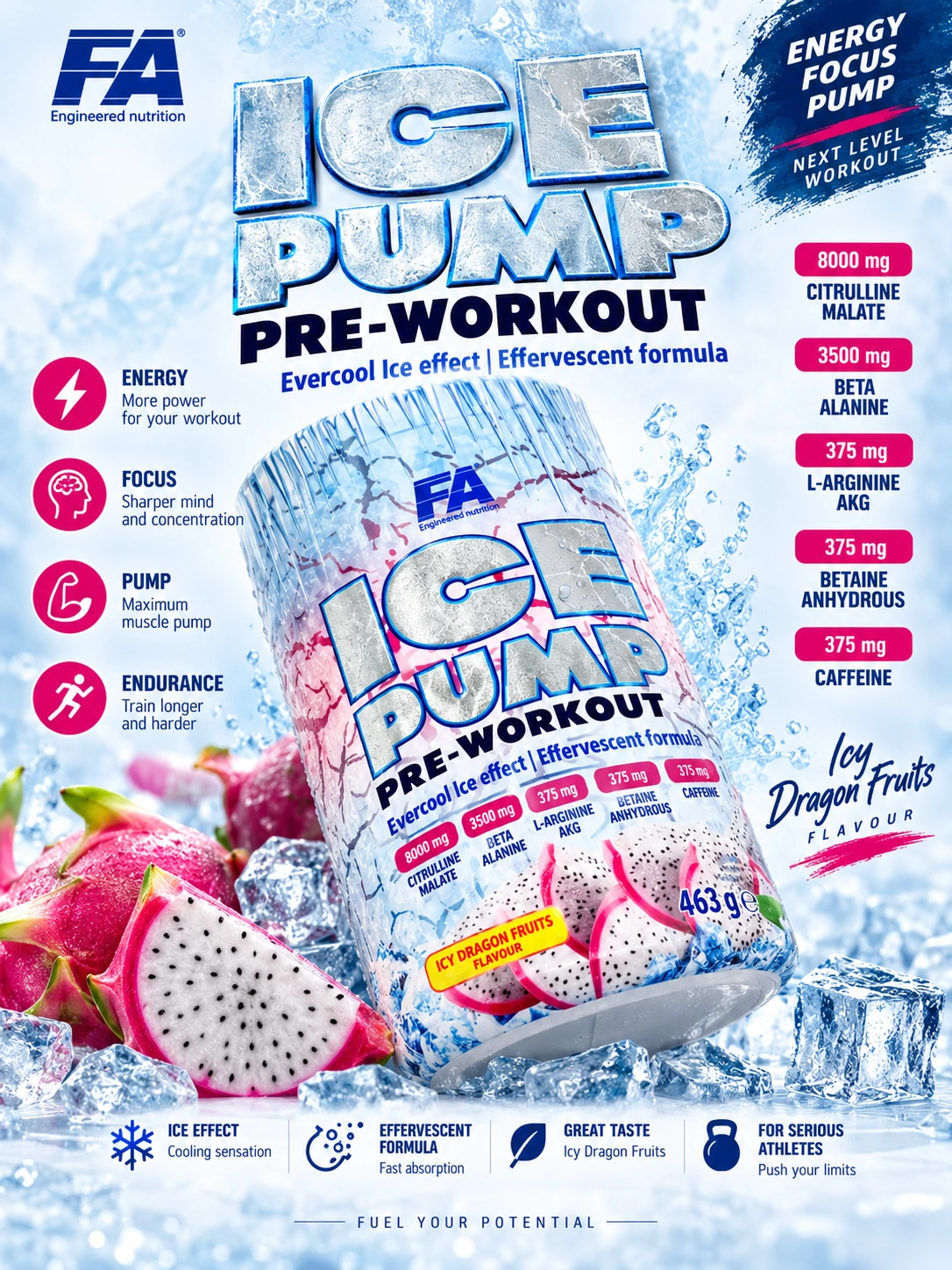 Pump Ice Rocks FA ICE PUMP Pre-Workout 480 g — mashg‘ulotdan oldingi kompleks 390000 ...