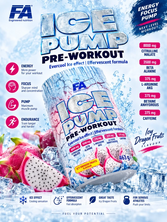 FA ICE PUMP Pre-Workout 480 г — предтренировочный комплекс - 