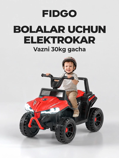 FIDGO akkumulyatorli bolalar elektromobili, velosiped va kvadrosikl - 