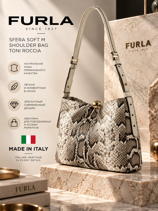 Sumka FURLA SFERA SOFT M SHOULDER BAG TONI ROCCIA - 