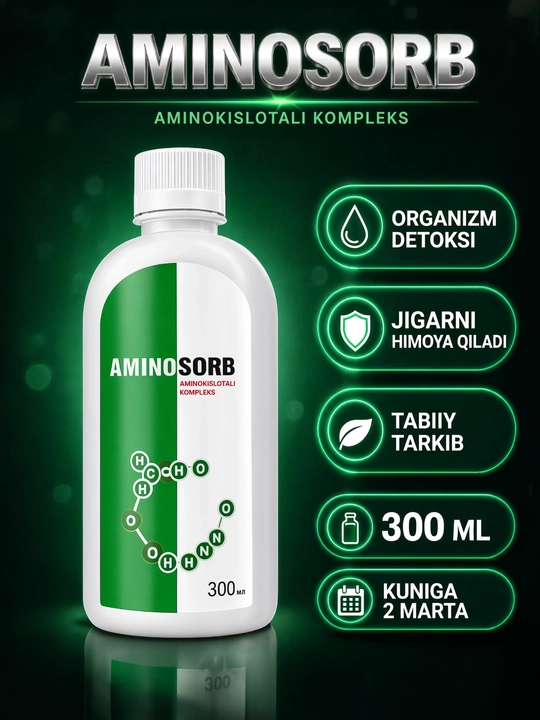 Aminosorb Амино Сорб, сорбент для очищения организма, 300 мл