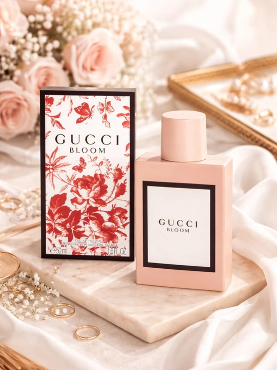 Gucci Bloom ayollar atiri, Eau de Parfum, yasemin, tuberoza va gulli hidli parfyum