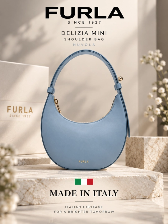Sumka FURLA DELIZIA mini shoulder bag nuvola - 