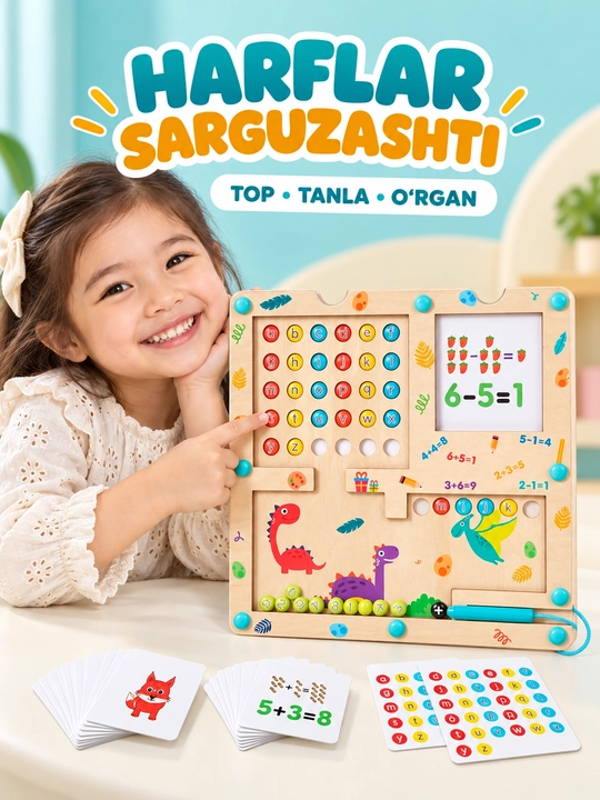 Деревянная развивающая доска для детей, алфавит, цифры, математика, Montessori игрушка