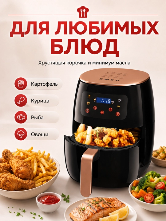 AEROGRIL Ikki tomonlama qizdirish funksiyali sensorli aerogril 8 l / 10 l