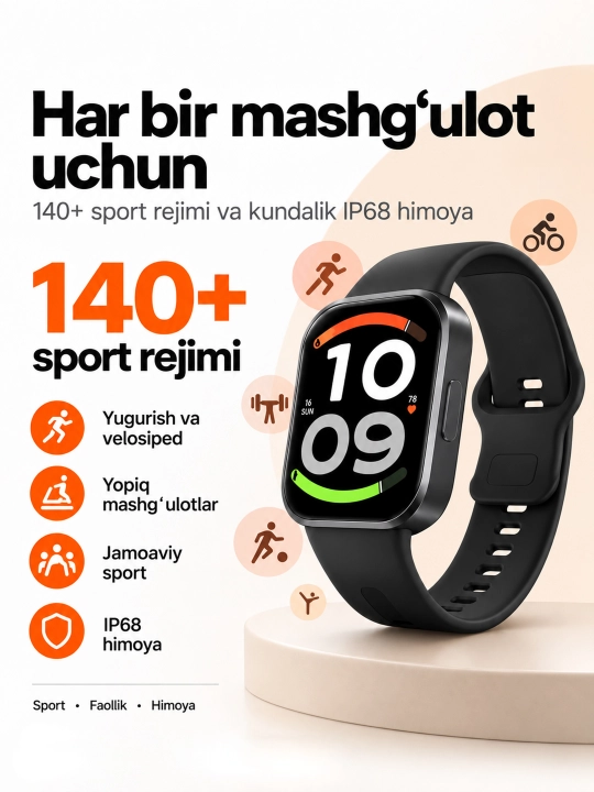 Умные часы Xiaomi Redmi Watch 6 Active, AMOLED дисплей 1.85", Global