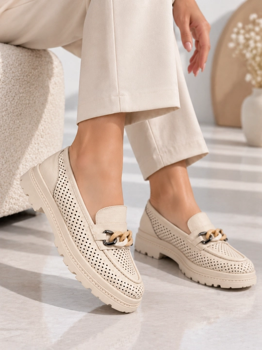 Ayollar charm mokasinlari, Fast step, to‘q sariq, Turkiya